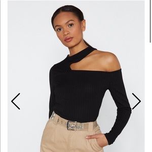 Nastygal take a short cut out rubbed top